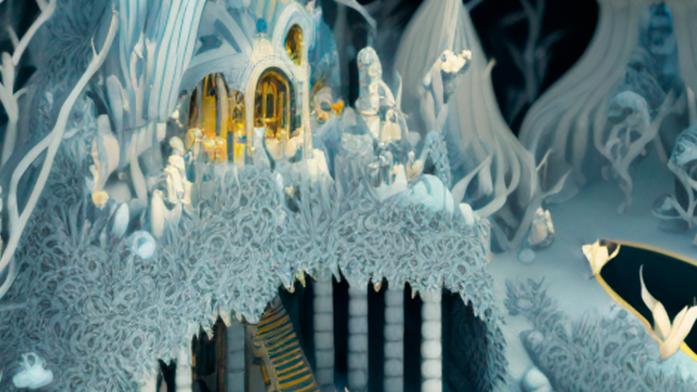 Winter, Illustration, Blau, Licht, Azure. Wallpaper in 1366x768 Resolution