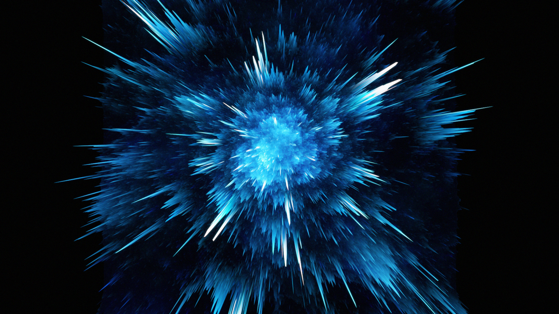 Blue and White Light on Black Background. Wallpaper in 1920x1080 Resolution