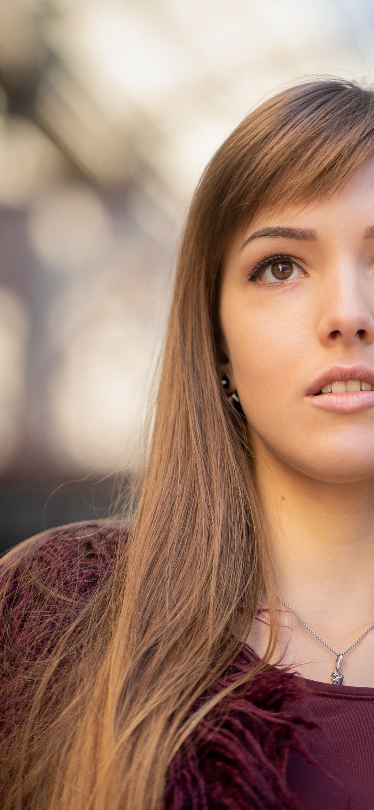 Beauty, Model, Face, Hair, Skin. Wallpaper in 1242x2688 Resolution