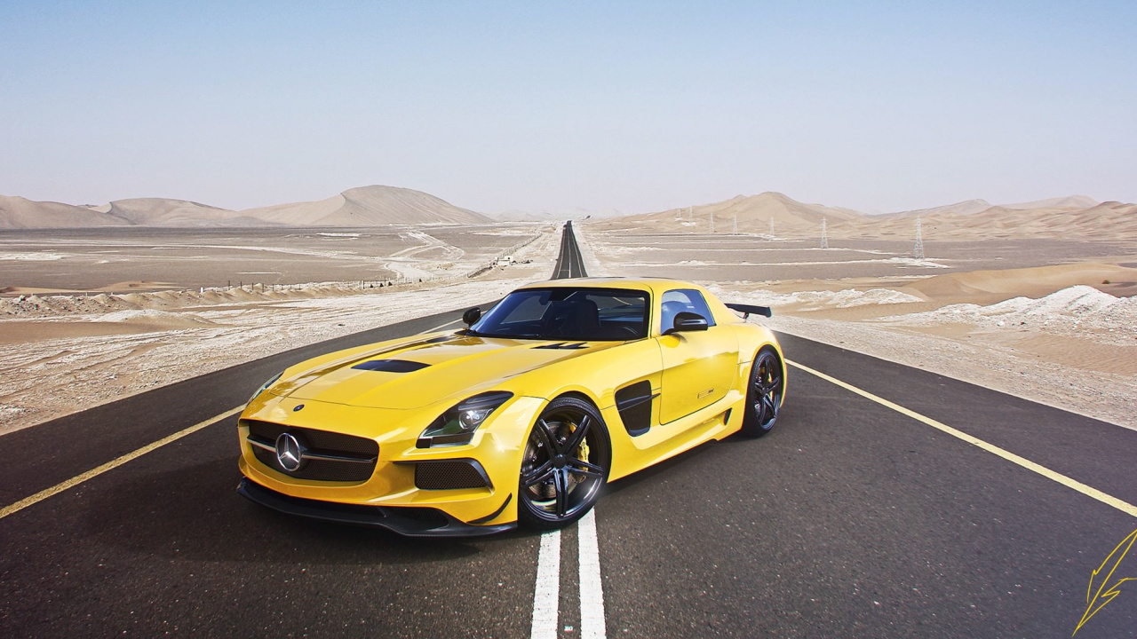 Yellow Ferrari 458 Italia on Road During Daytime. Wallpaper in 1280x720 Resolution