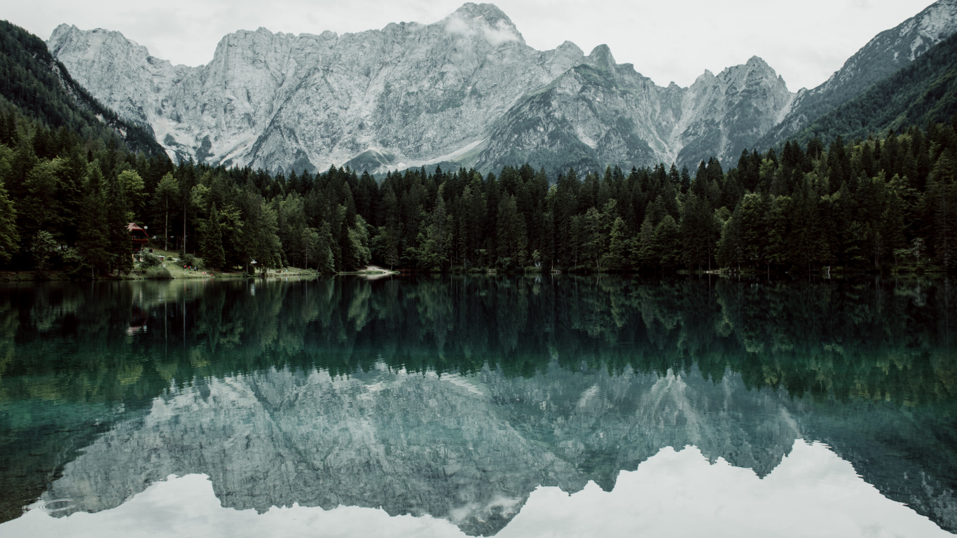 Bergigen Landschaftsformen, Natur, Reflexion, Naturlandschaft, Gewässer. Wallpaper in 1366x768 Resolution