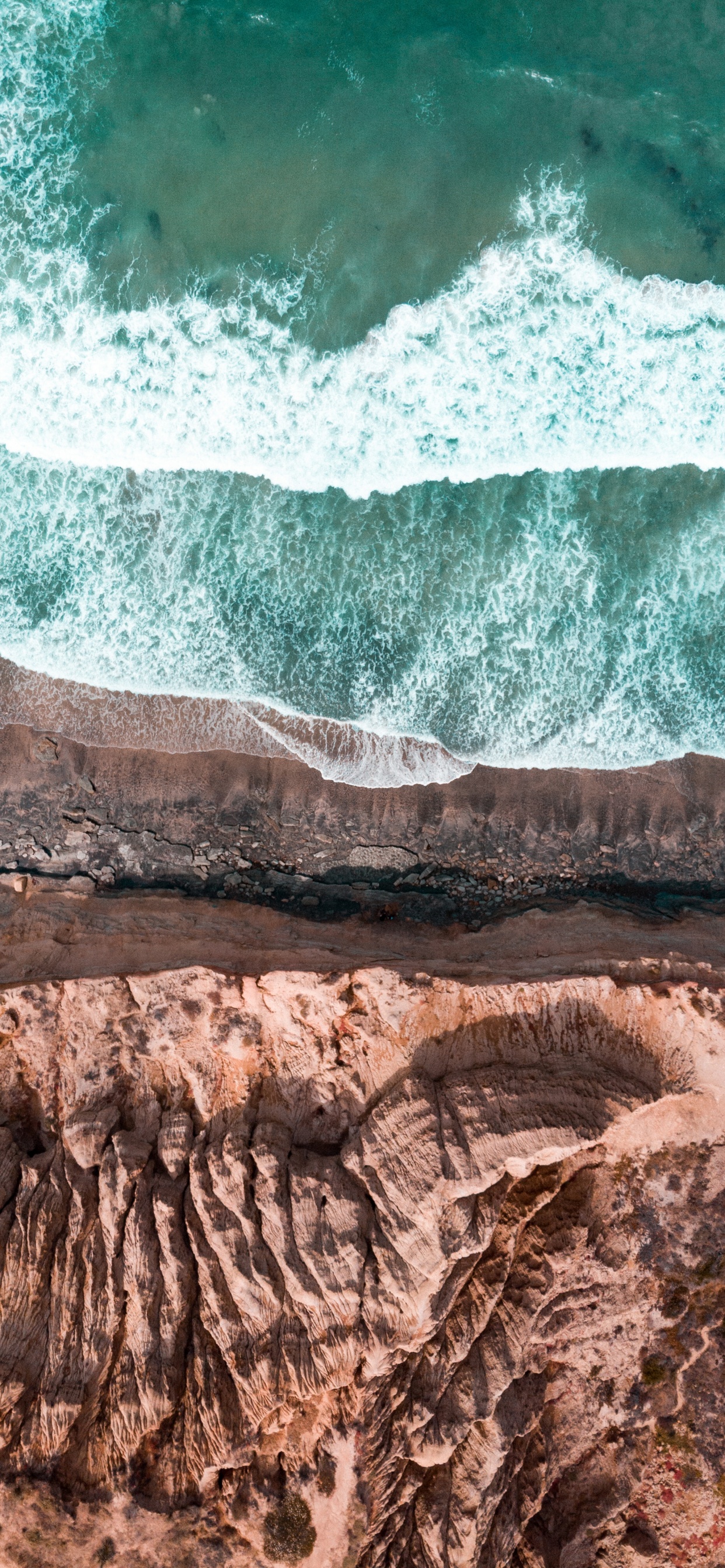 Sea, Turquoise, Rock, Wave, Geology. Wallpaper in 1242x2688 Resolution