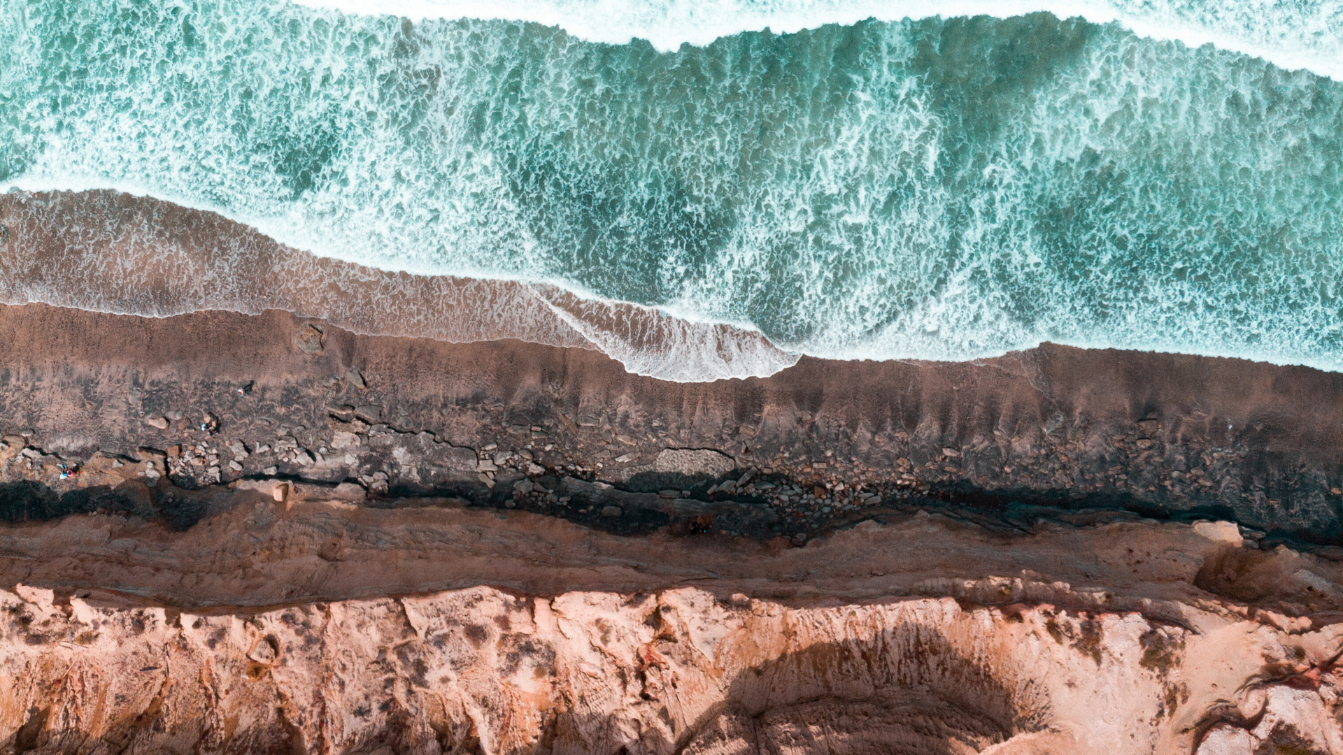 Sea, Turquoise, Rock, Wave, Geology. Wallpaper in 1920x1080 Resolution