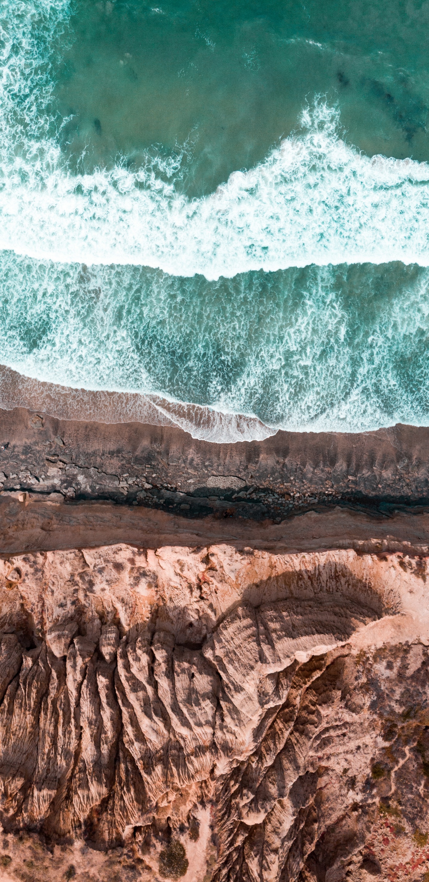 Mer, Turquoise, Rock, Géologie, Sol. Wallpaper in 1440x2960 Resolution
