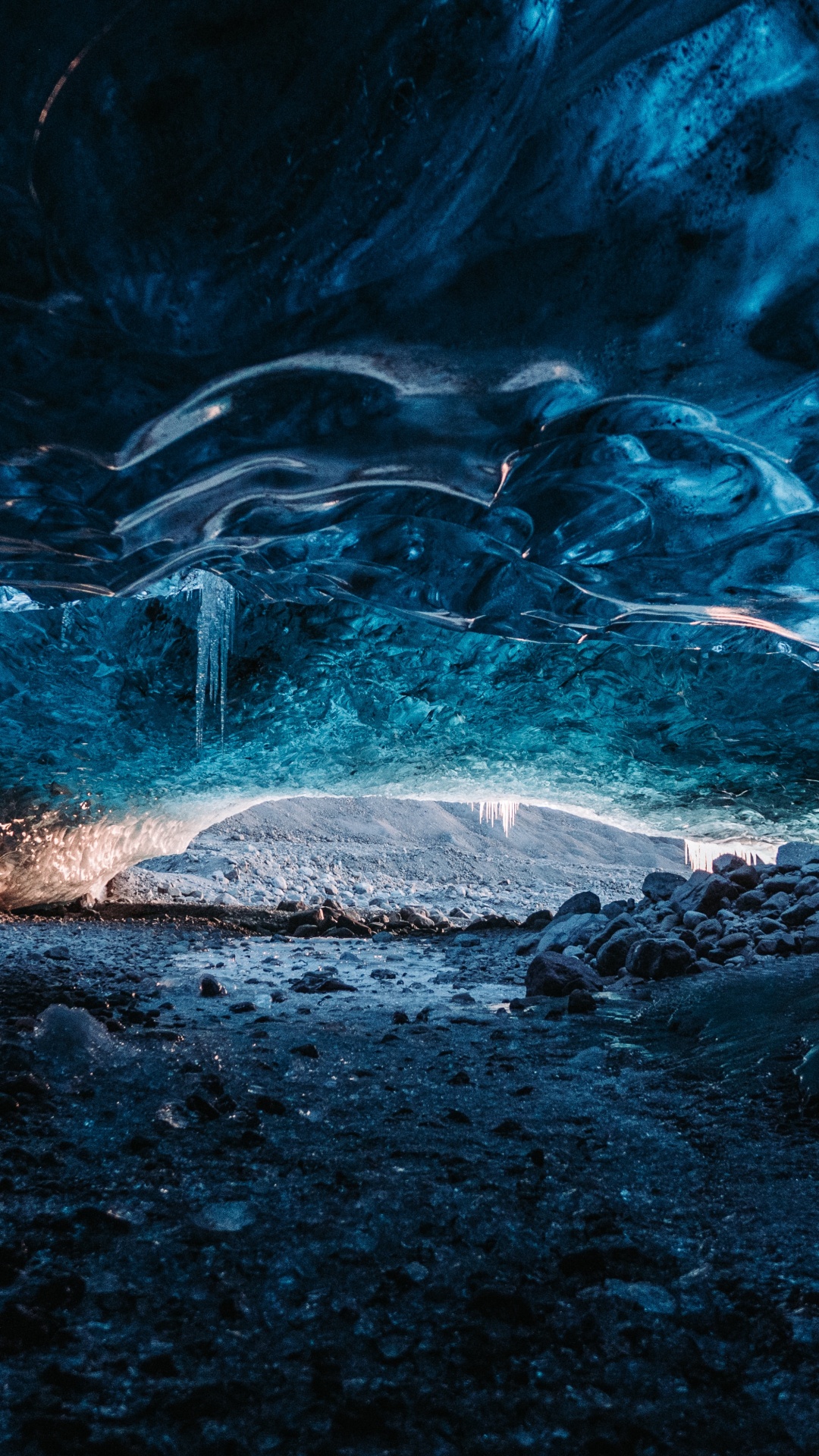 Eishöhle, Höhle, Gletscher, Wasser, Atmosphäre. Wallpaper in 1080x1920 Resolution