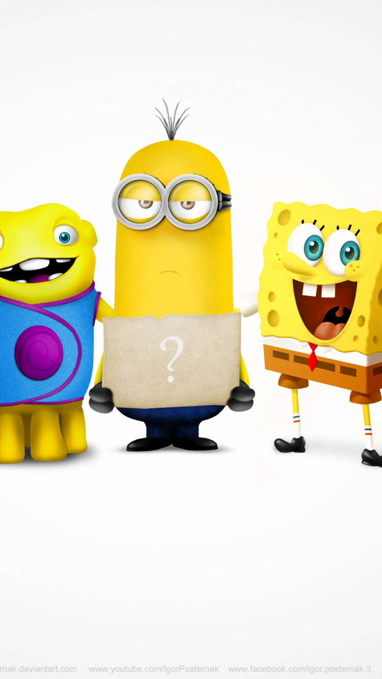 Bob Esponja Pantalones Cuadrados y Patricio Estrella. Wallpaper in 750x1334 Resolution