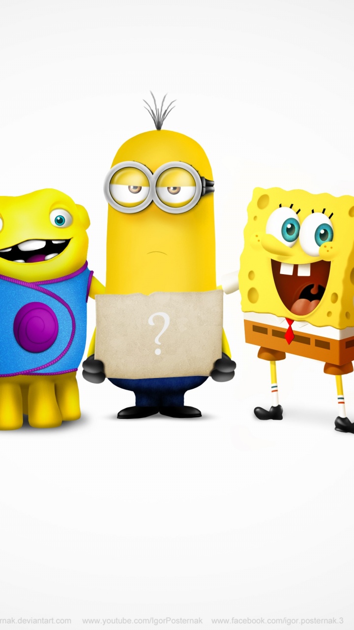 Spongebob Squarepants and Patrick Star. Wallpaper in 720x1280 Resolution