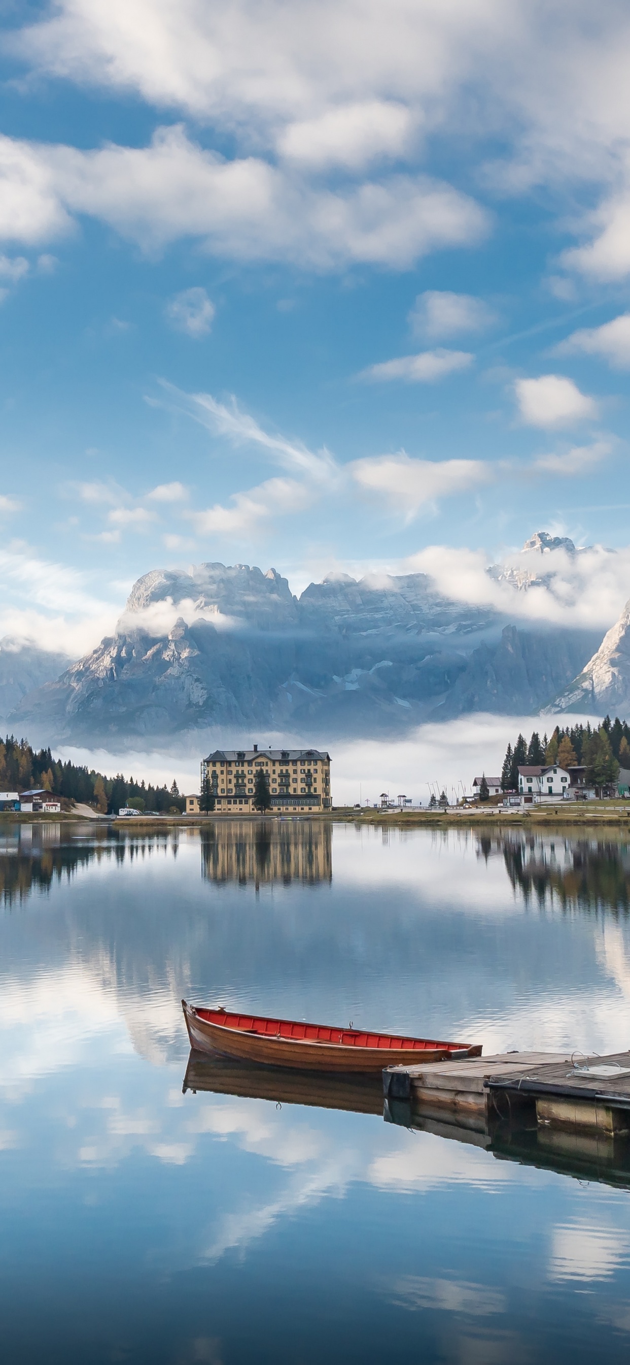 人体内的水, 湖区, 反射, 日落, 性质 壁纸 1242x2688 允许