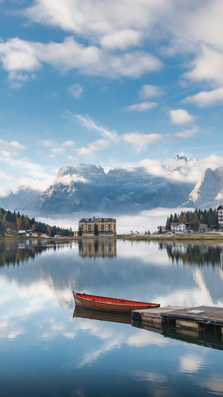 人体内的水, 湖区, 反射, 日落, 性质 壁纸 750x1334 允许