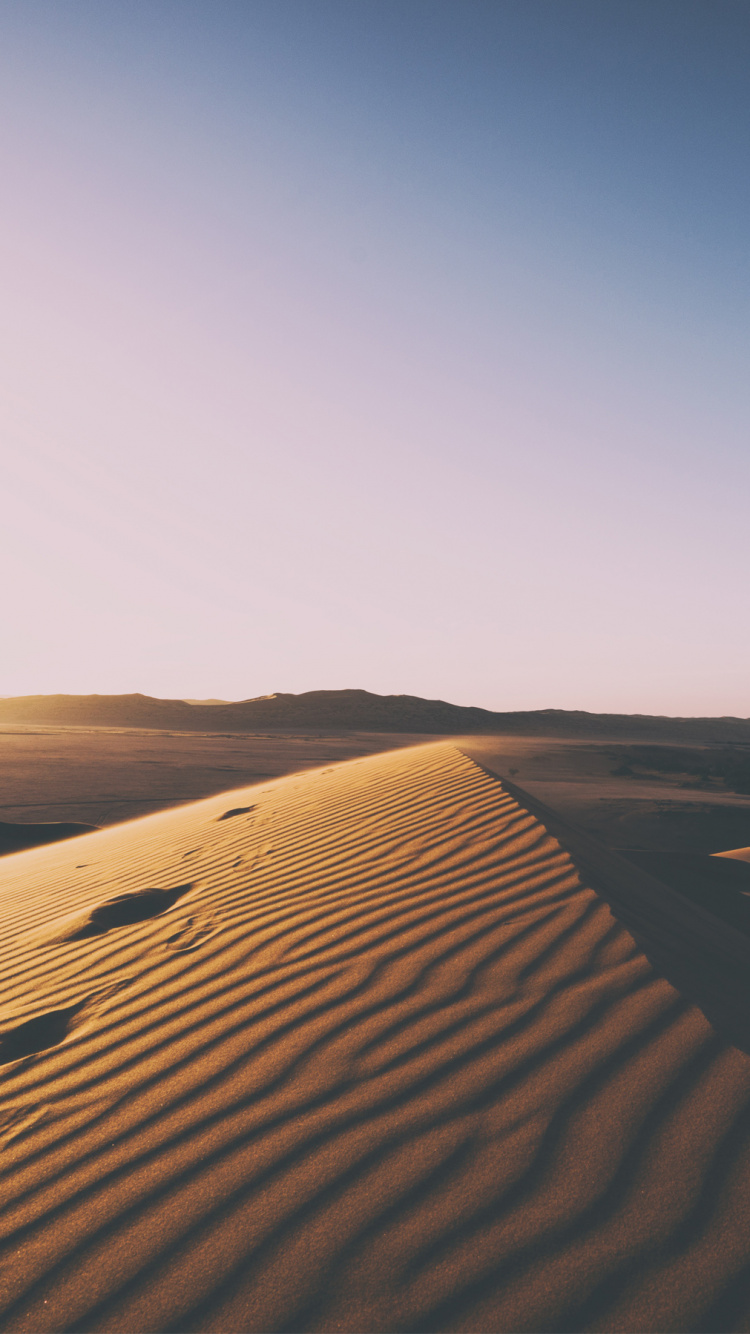 Brown Sand Dunes During Daytime. Wallpaper in 750x1334 Resolution