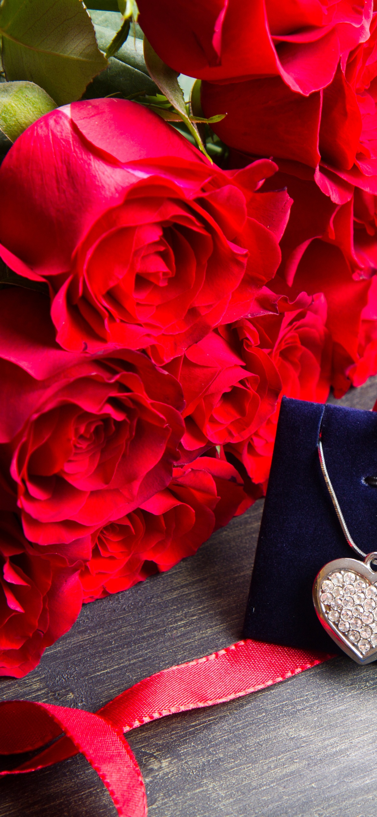 Valentines Day, Heart, Gift, Flower, Rose. Wallpaper in 1242x2688 Resolution