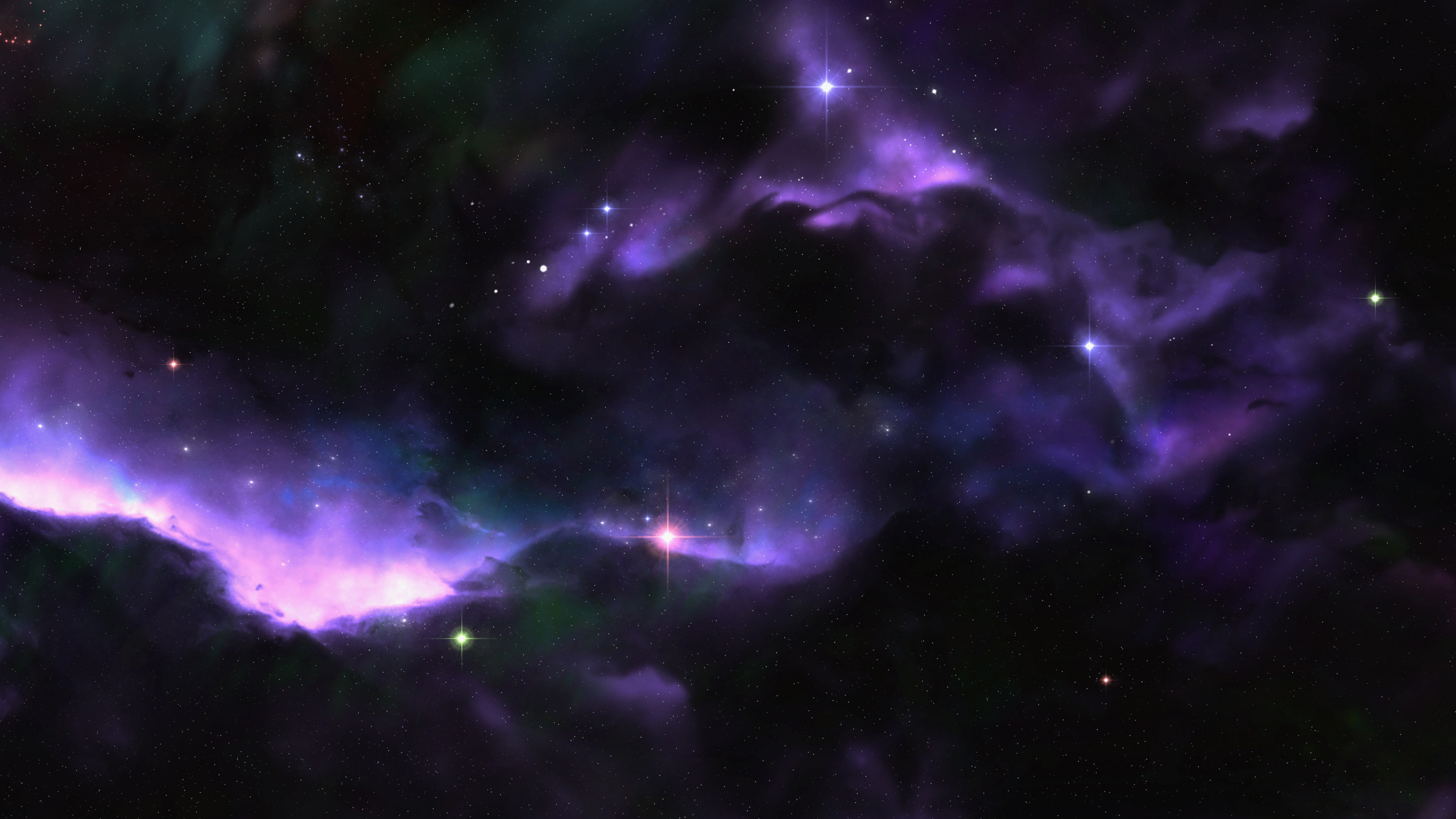 Illustration de Galaxie Violette et Blanche. Wallpaper in 2560x1440 Resolution