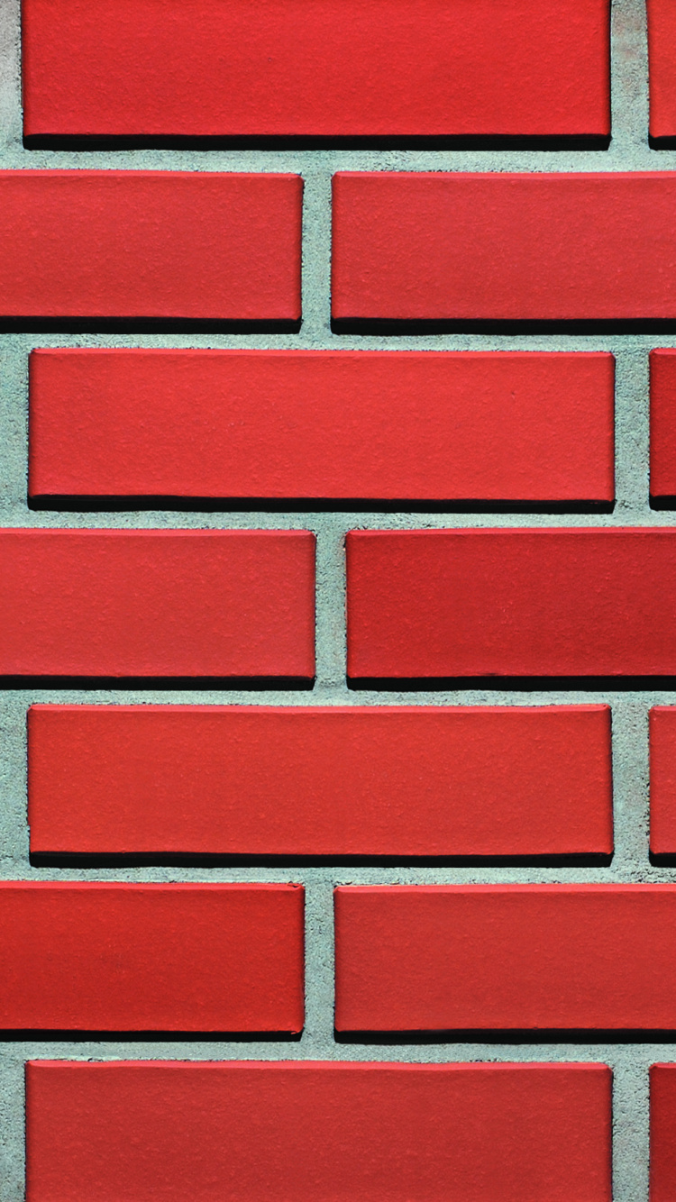 Pared de Ladrillo Rojo y Blanco. Wallpaper in 750x1334 Resolution