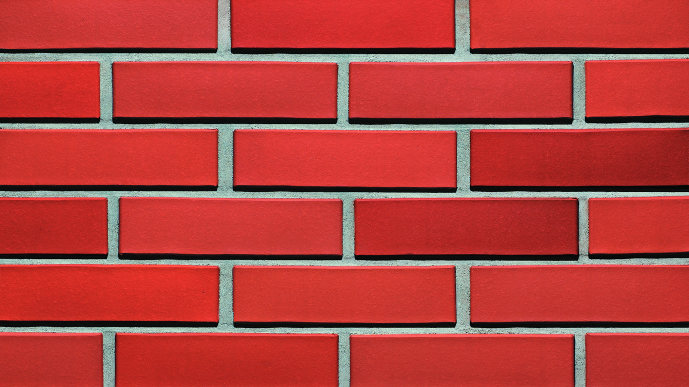 Mur de Briques Rouges et Blanches. Wallpaper in 1366x768 Resolution