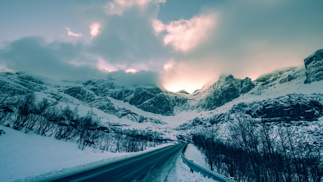 Naturaleza, Montaña, Invierno, Nieve, Himalaya. Wallpaper in 1280x720 Resolution