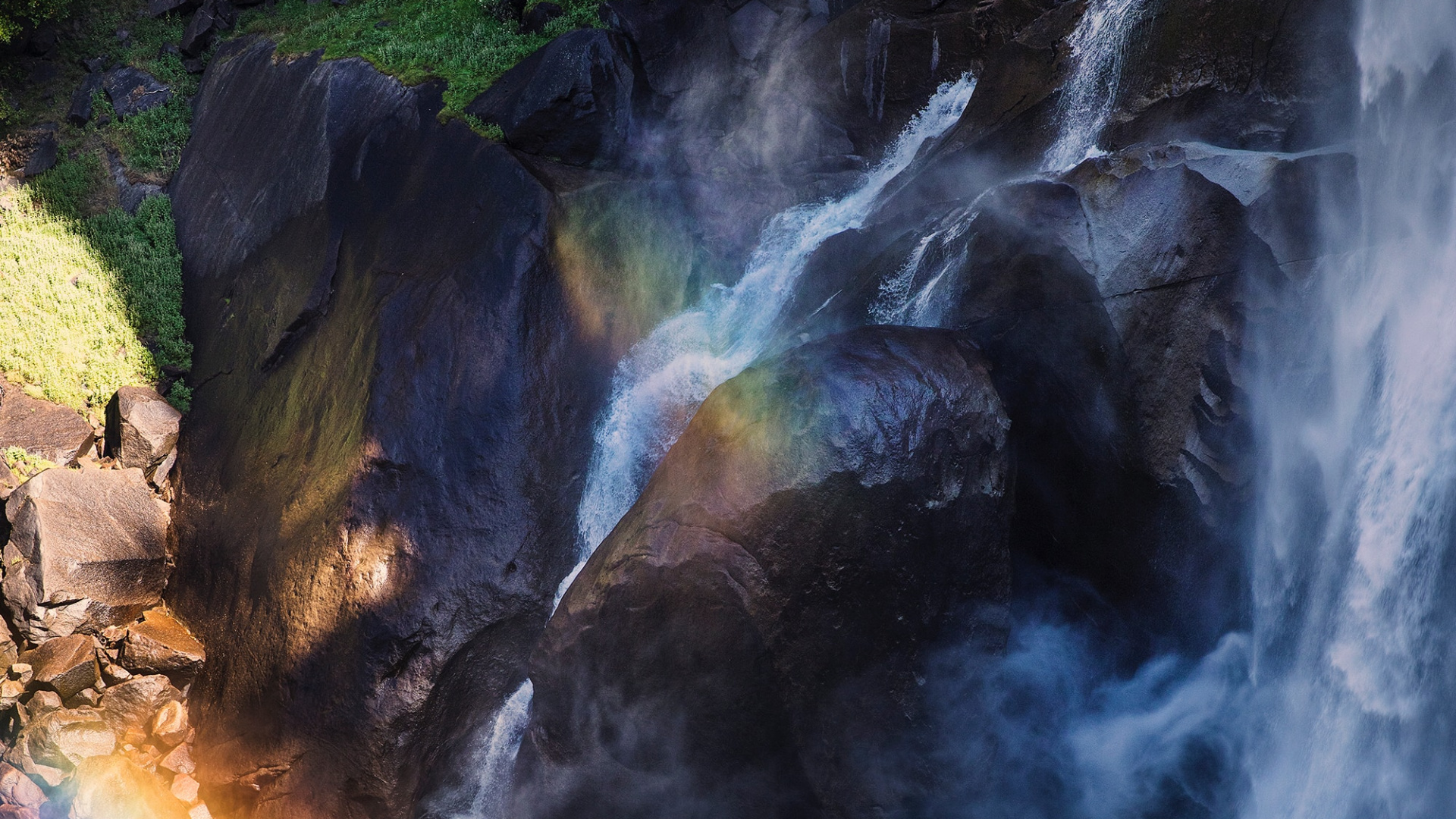Wasserfall, Natur, Wasser, Naturlandschaft, Wasserlauf. Wallpaper in 1920x1080 Resolution