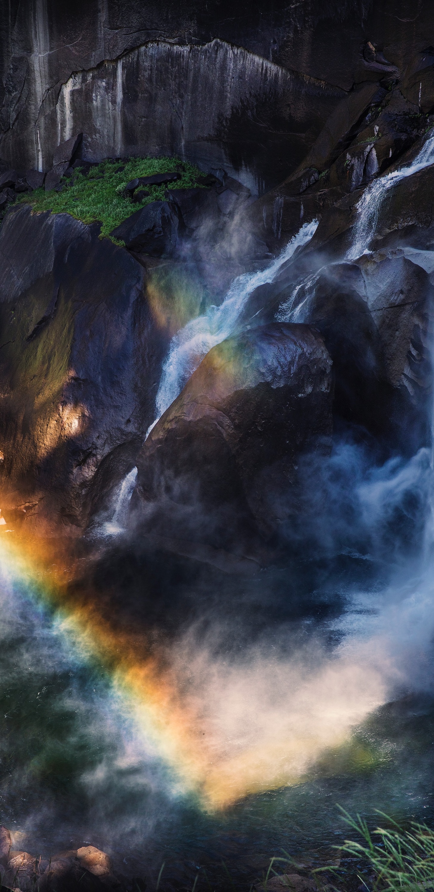 Cascada, Naturaleza, Agua, Paisaje Natural, Curso de Agua. Wallpaper in 1440x2960 Resolution