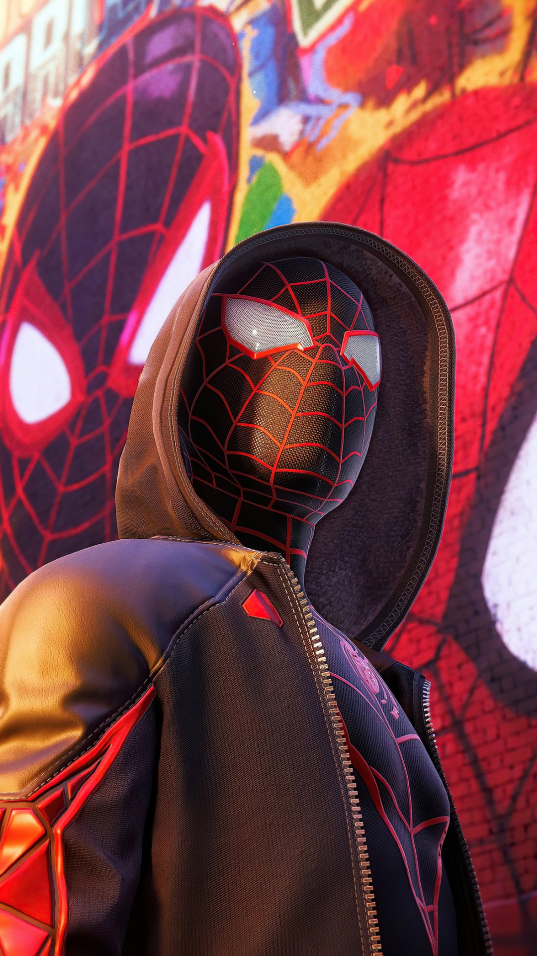 Spiderman Depth Effect, Marvels Spider-man Miles Morales, Spider-man, Miles Morales, Superhero. Wallpaper in 1080x1920 Resolution