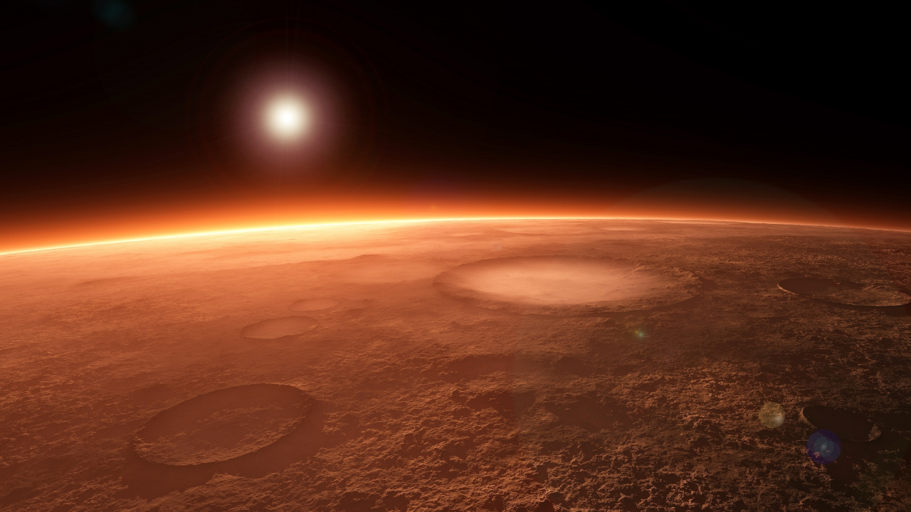 火星, 这个星球, 气氛, 外层空间, 地平线 壁纸 1280x720 允许