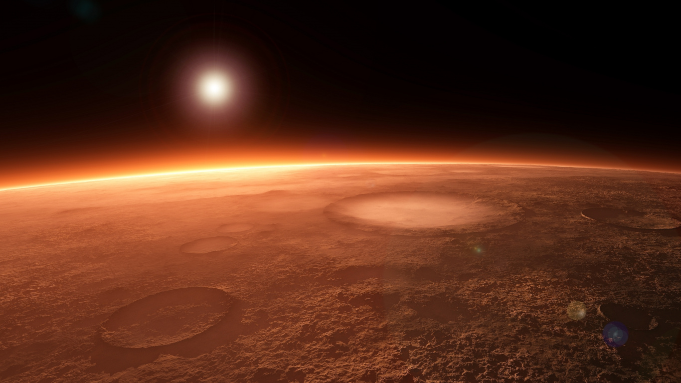 火星, 这个星球, 气氛, 外层空间, 地平线 壁纸 1366x768 允许