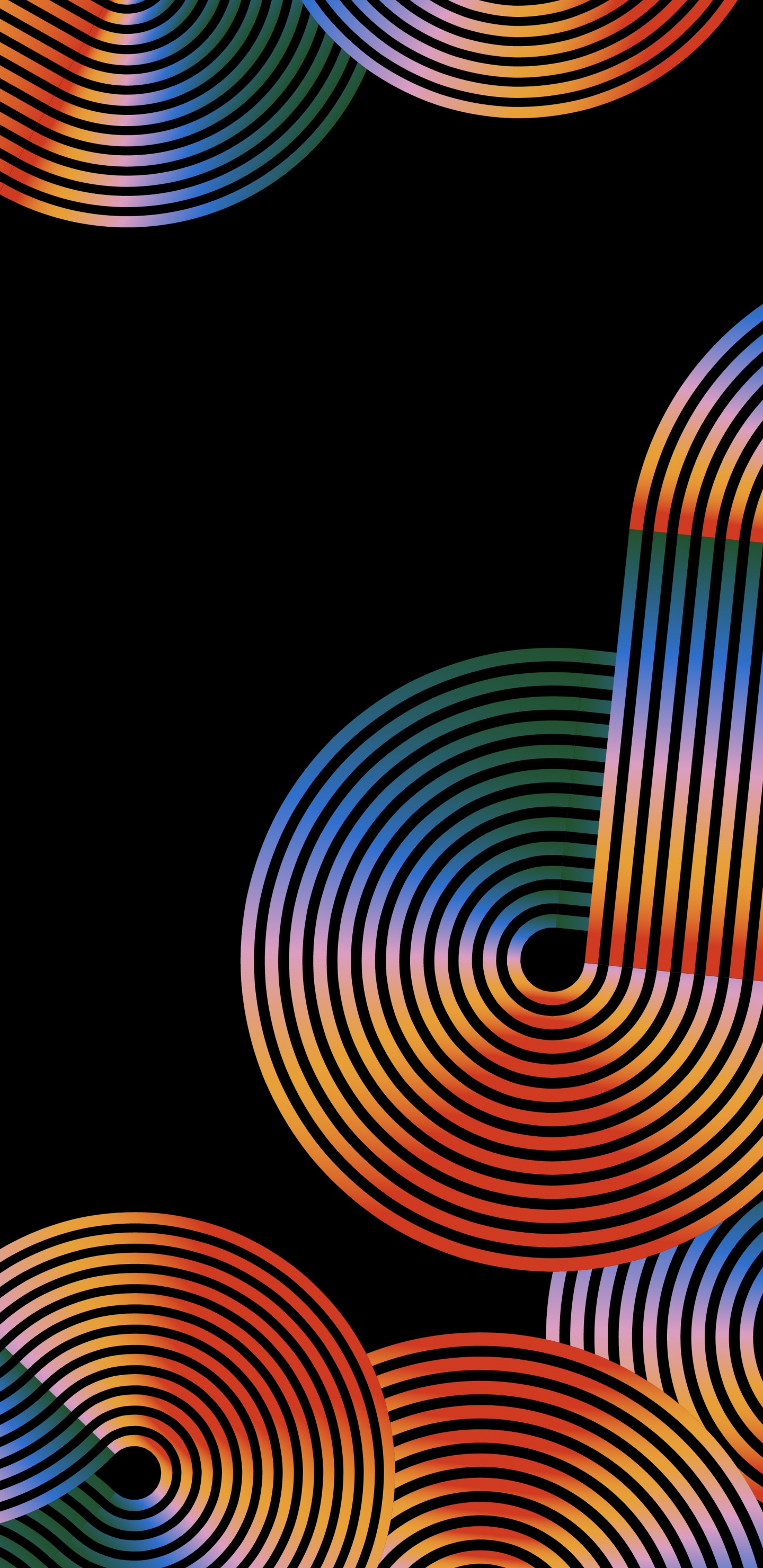 Lumière, Ligne, Gaz, Cercle, Néon. Wallpaper in 1440x2960 Resolution