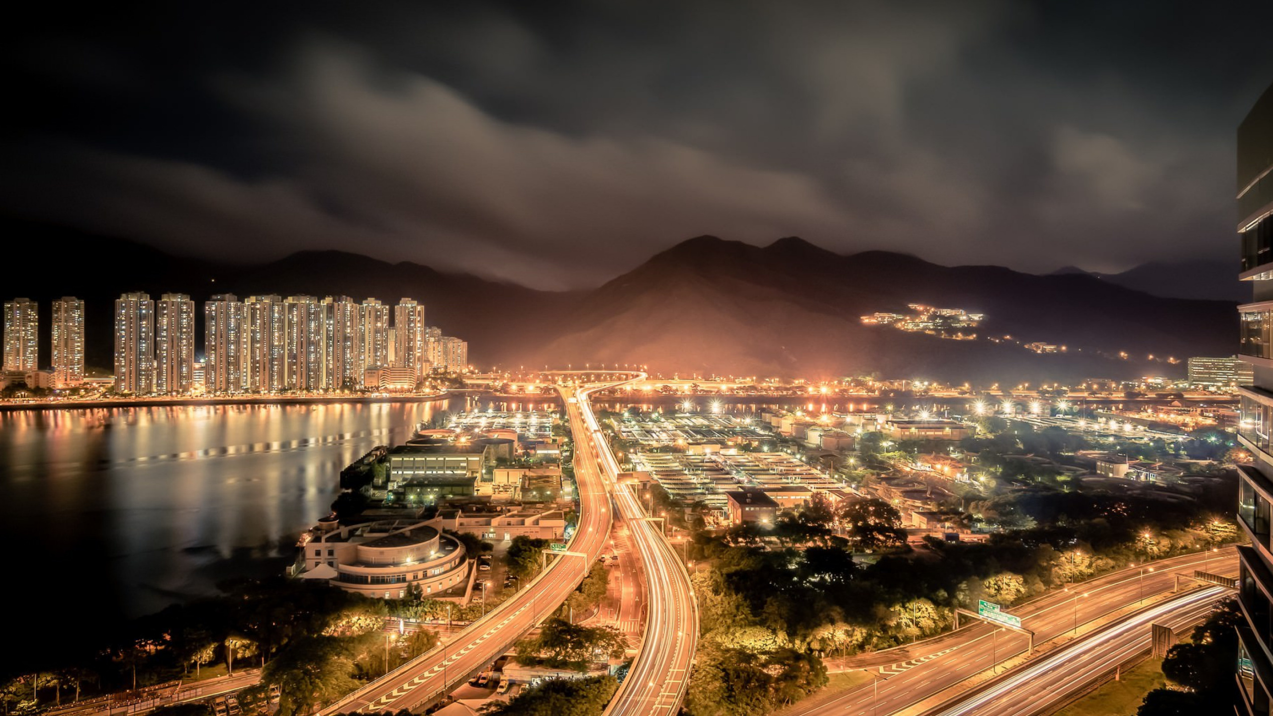 城市景观, 城市, 大都会, 天际线, 晚上 壁纸 2560x1440 允许