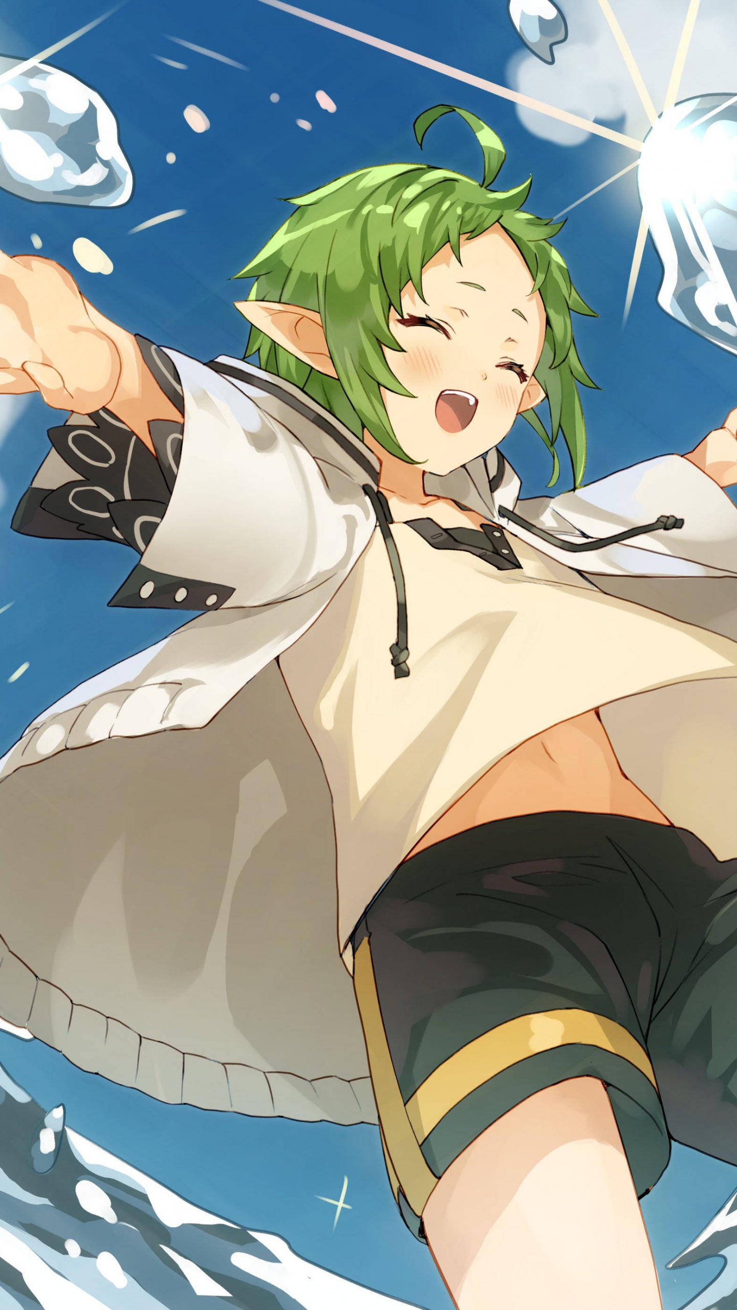 Rat Gris Rudeus, Sylphiette, L'anime, Mushoku Tensei, Art. Wallpaper in 1440x2560 Resolution