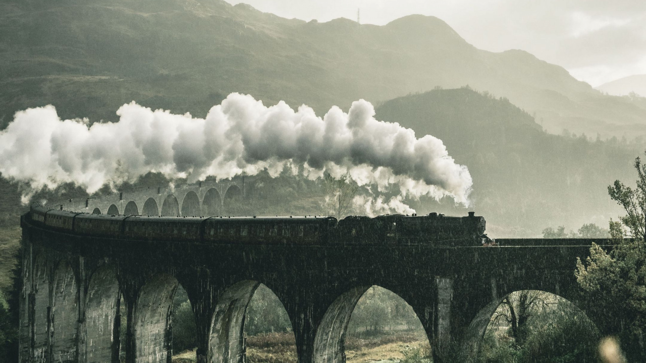 Train, Hogwarts Express, Harry Potter, The Jacobite, Cloud. Wallpaper in 1280x720 Resolution