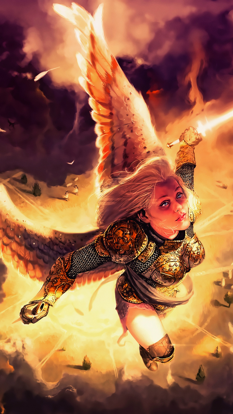 Brown and White Dragon Illustration. Wallpaper in 750x1334 Resolution