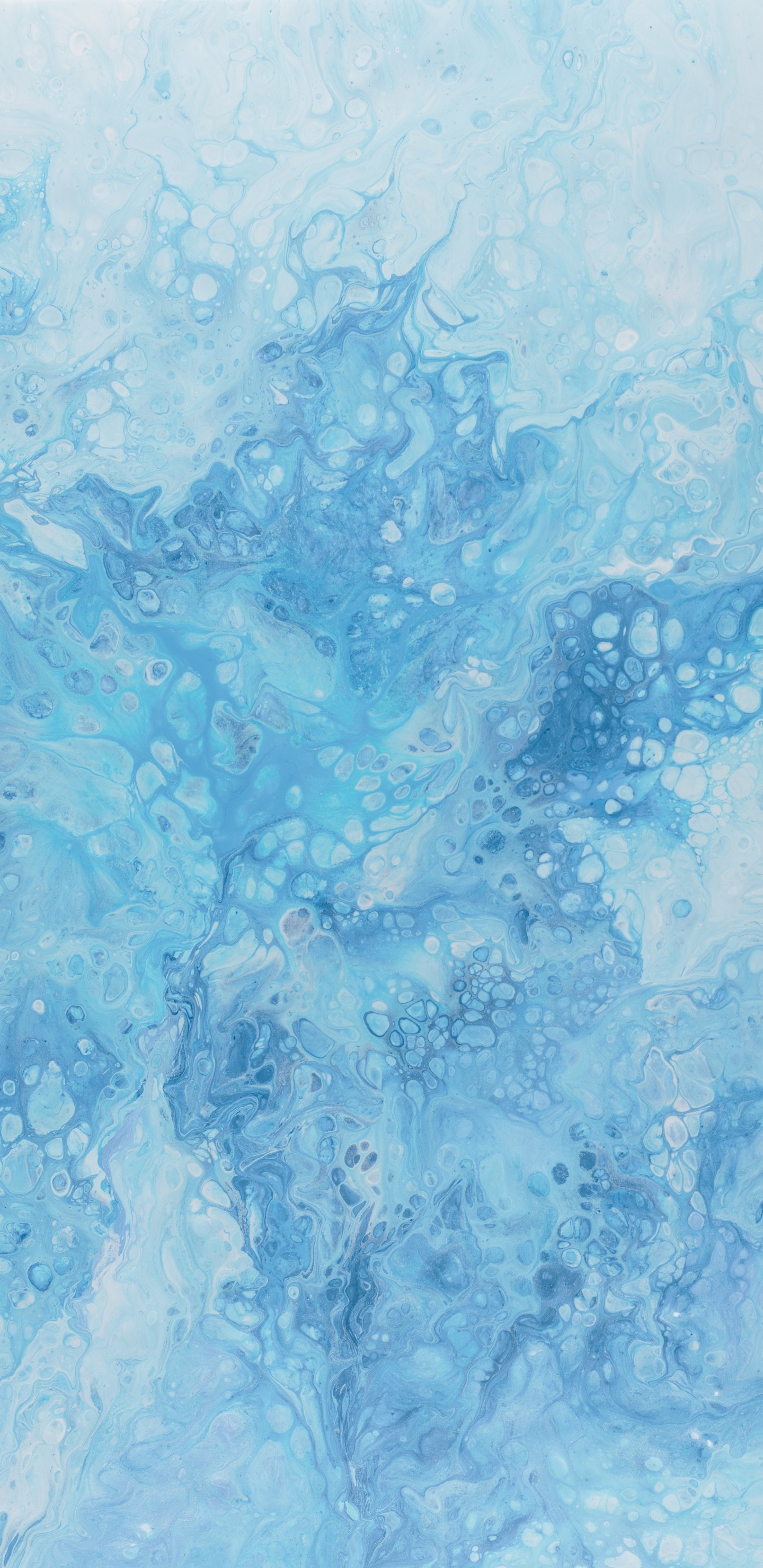 Peinture Abstraite Bleue et Blanche. Wallpaper in 1440x2960 Resolution