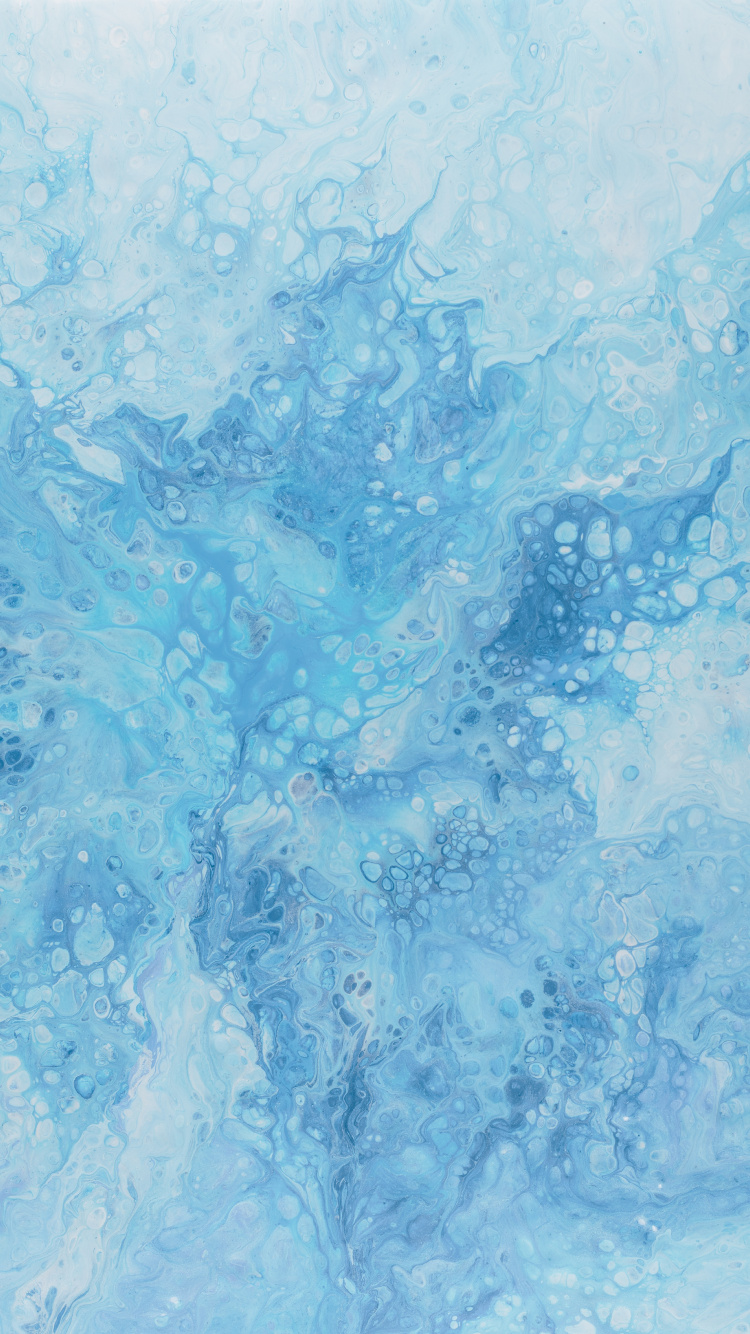 Peinture Abstraite Bleue et Blanche. Wallpaper in 750x1334 Resolution