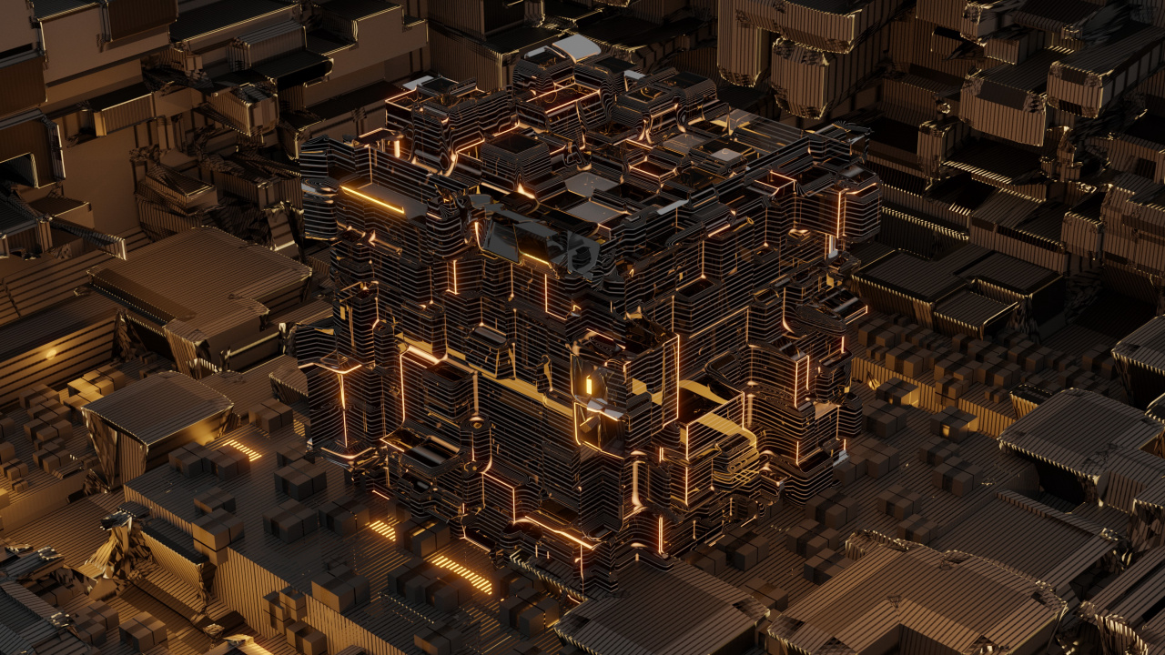 High Rise Buildings During Night Time. Wallpaper in 1280x720 Resolution