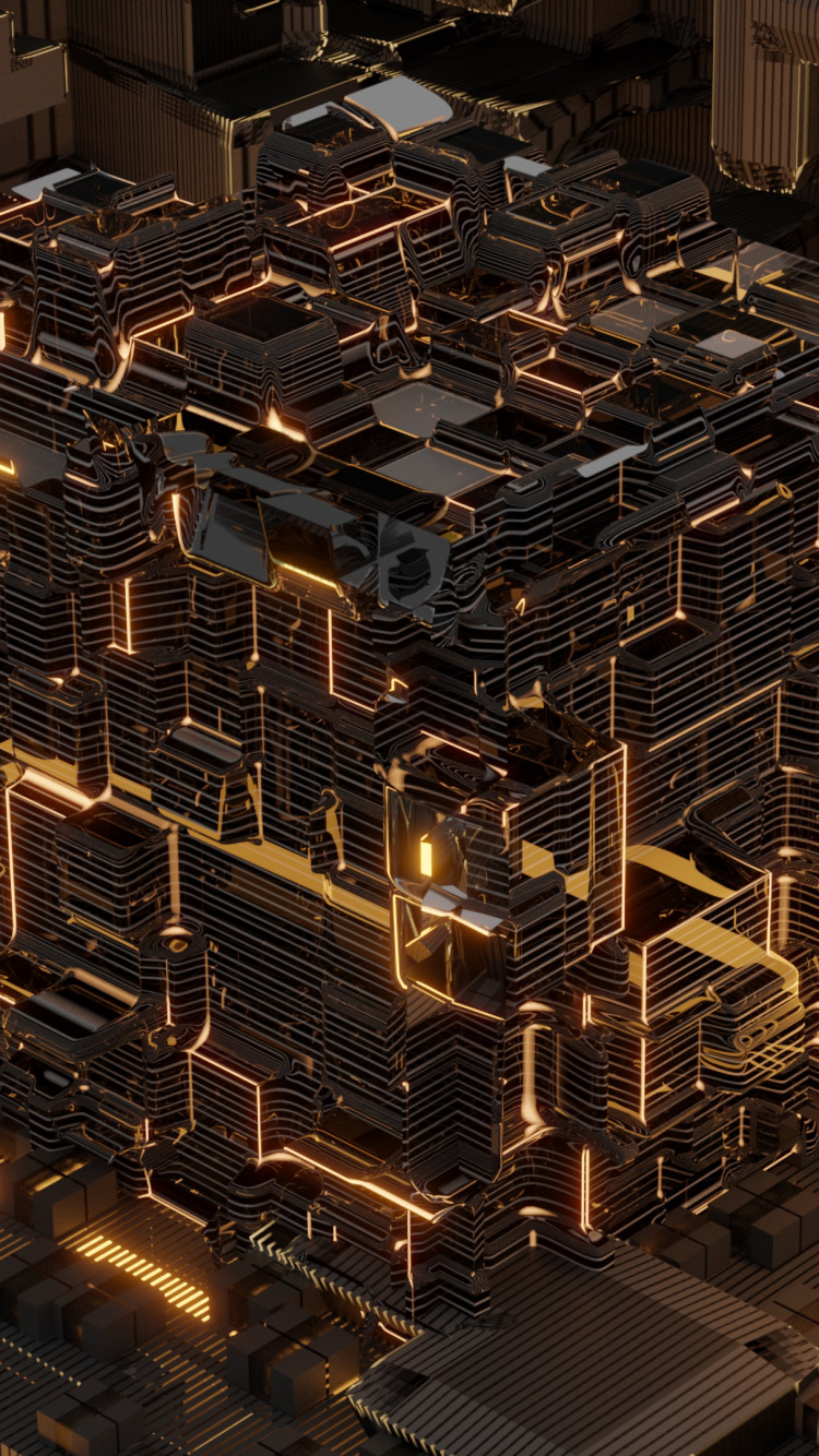 High Rise Buildings During Night Time. Wallpaper in 750x1334 Resolution