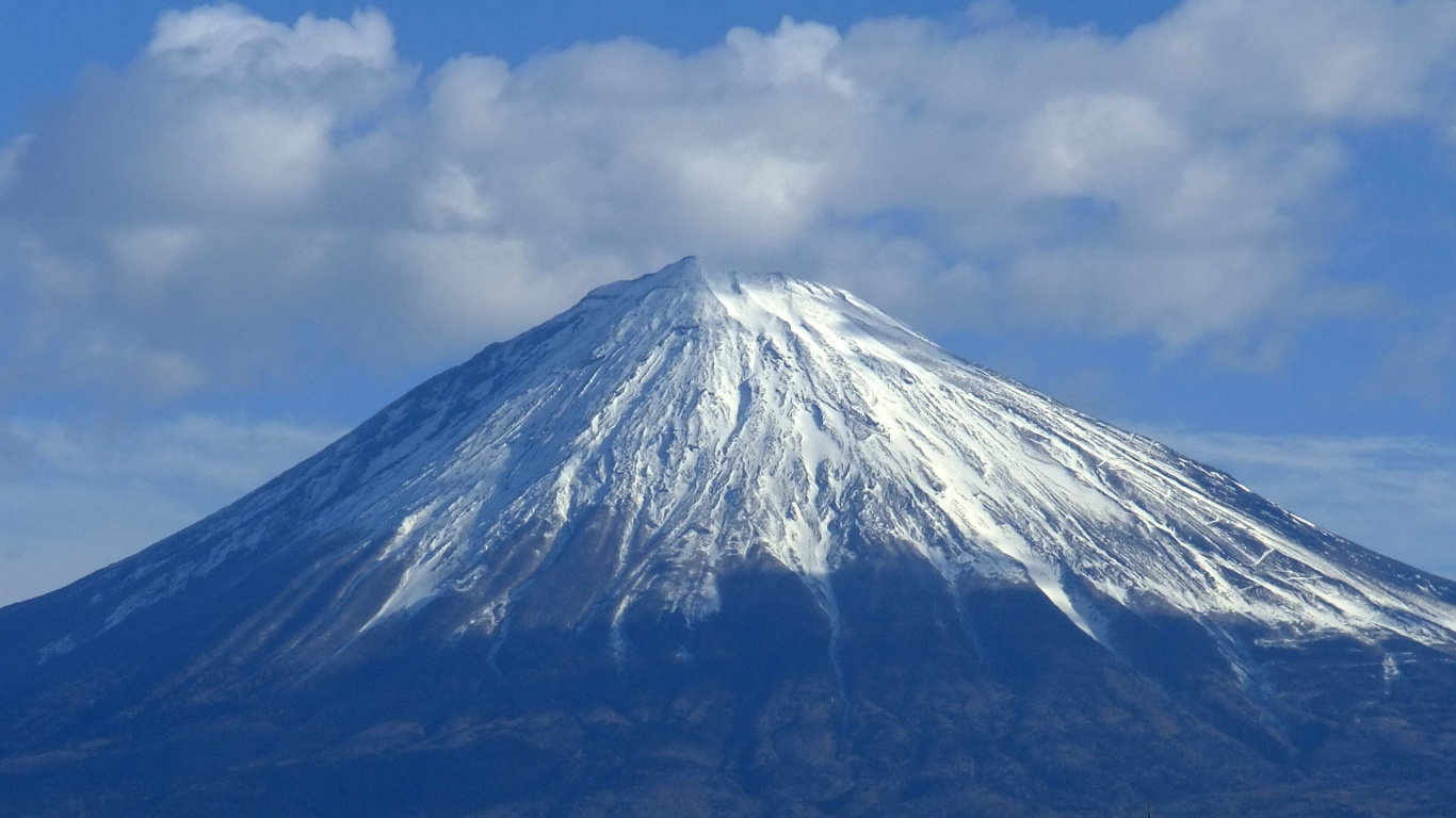 富士山, 多山的地貌, 成层, 死火山, 火山的地貌 壁纸 1366x768 允许