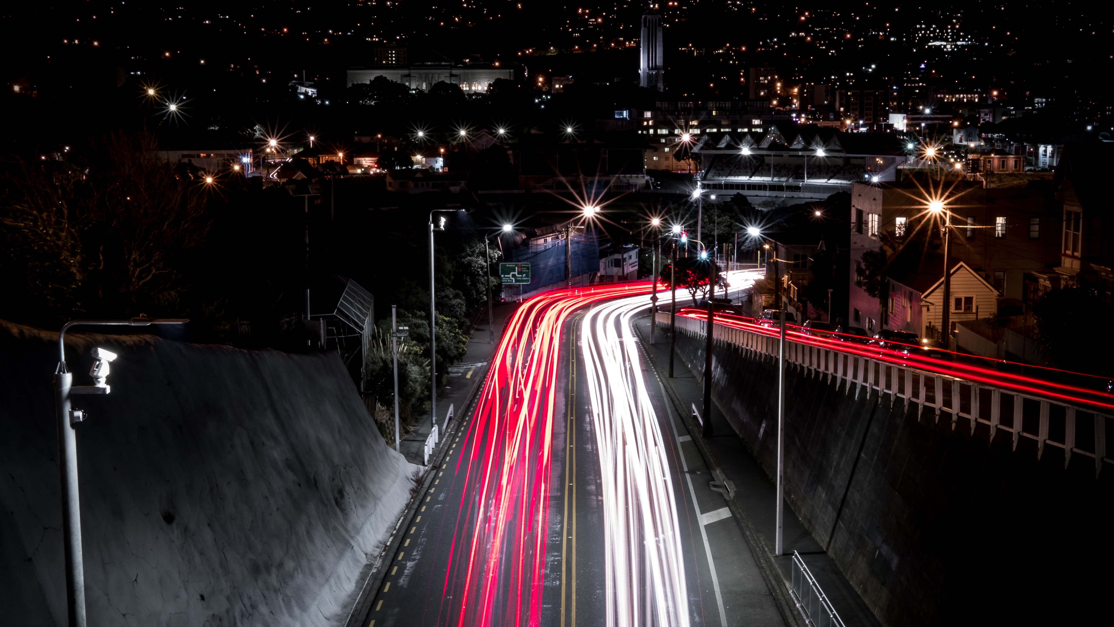 Time Lapse Photography of Cars on Road During Night Time. Wallpaper in 3840x2160 Resolution