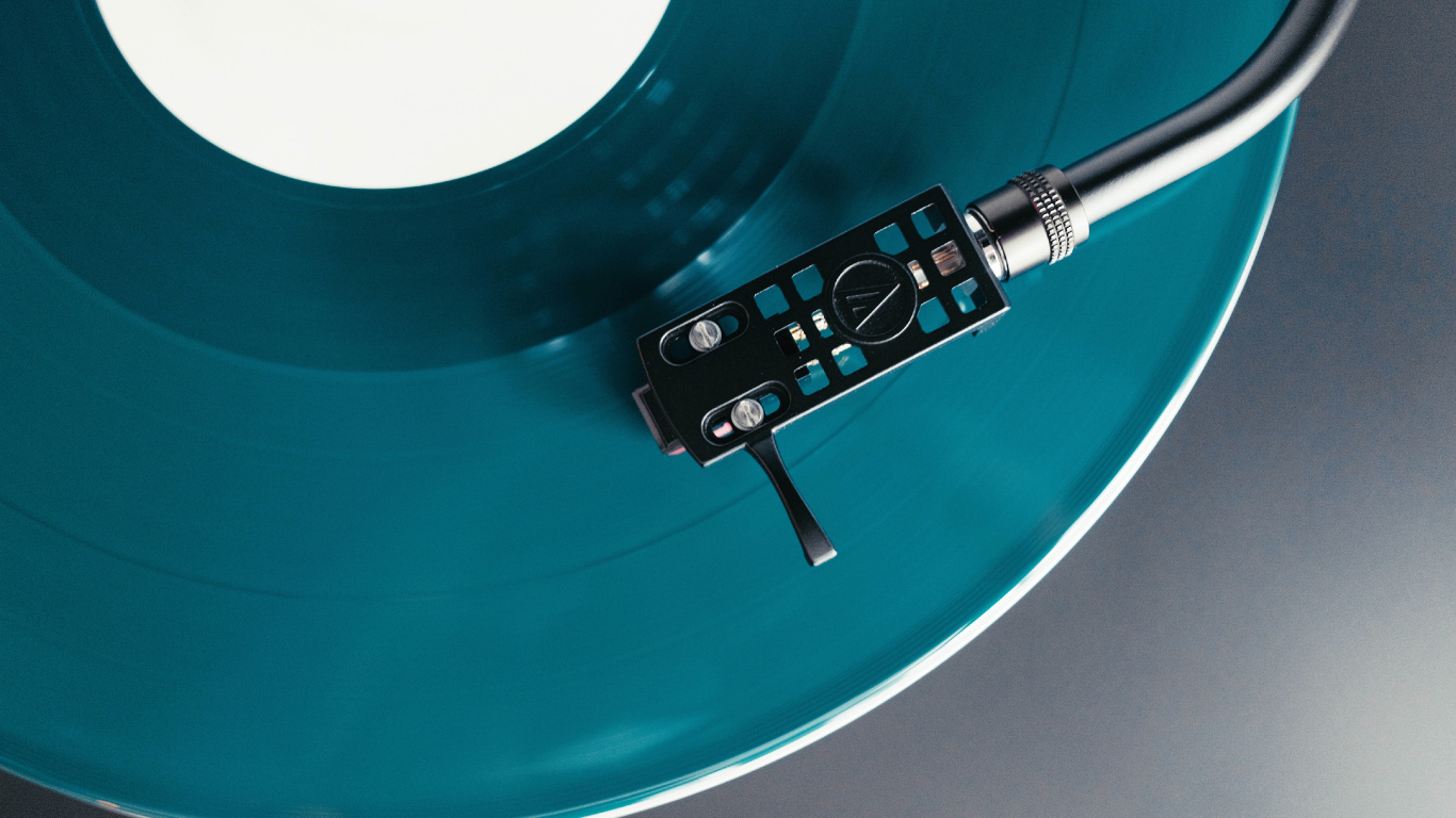 Phonograph Record, Turntable, Phonograph, Gramophone Record, Turquoise. Wallpaper in 1366x768 Resolution