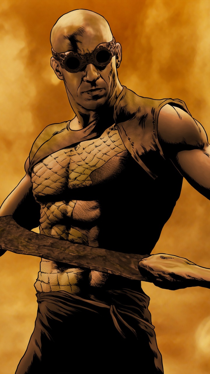 Man in Black Tank Top Holding a Brown Wooden Stick. Wallpaper in 720x1280 Resolution