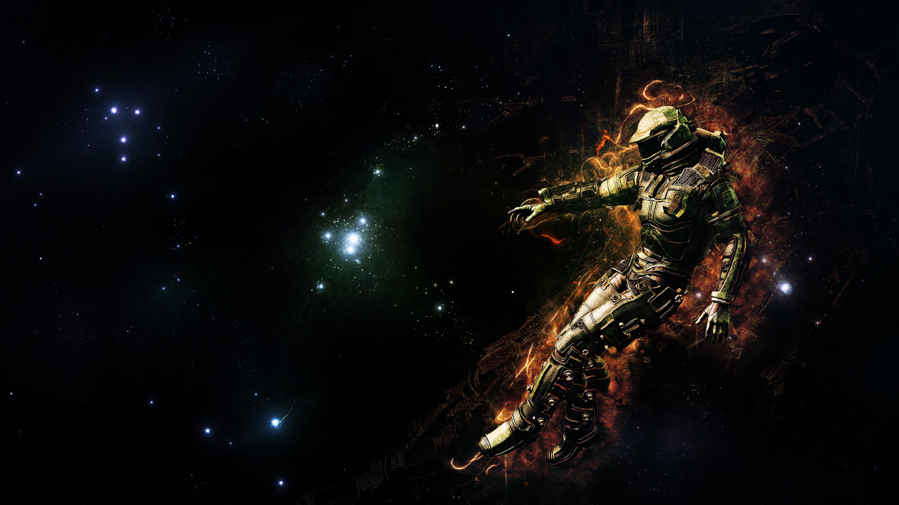 Mann im Schwarz-roten Anzug. Wallpaper in 1280x720 Resolution