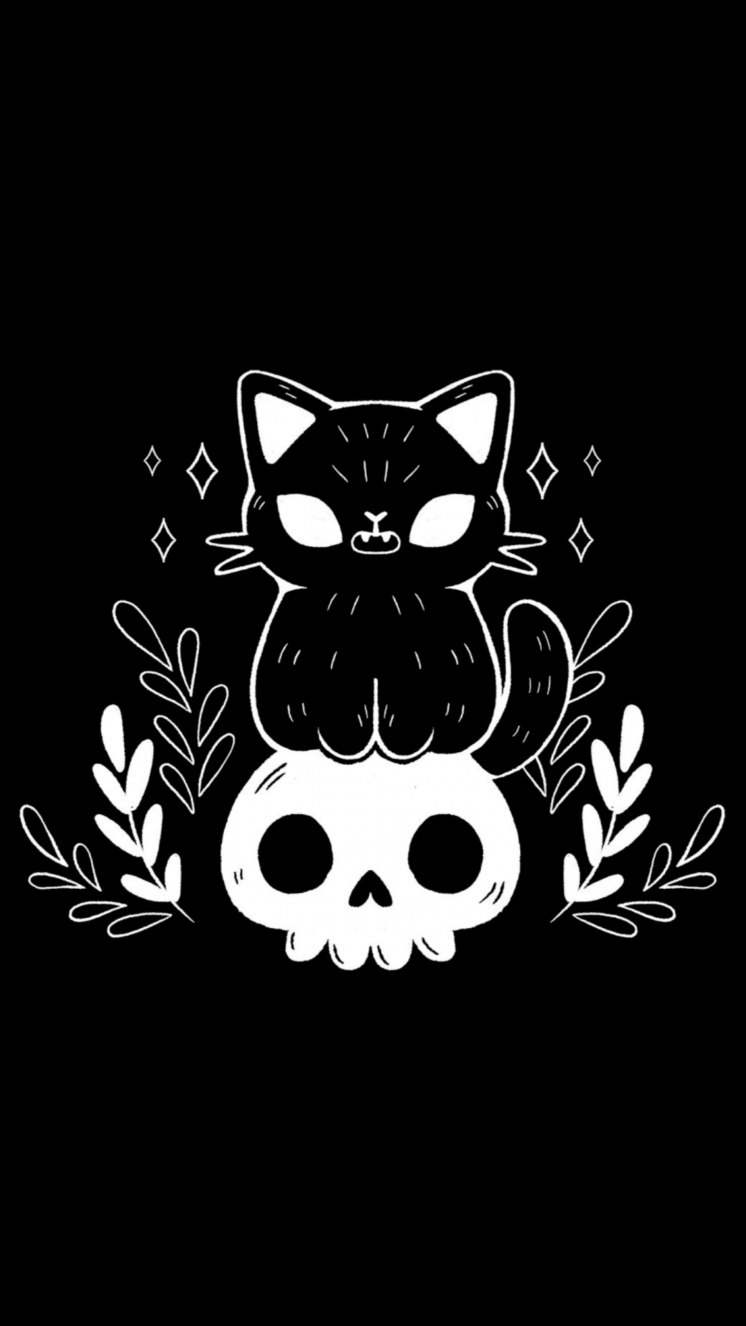 Camiseta, Dibujo, Arte, Diseño, Gato. Wallpaper in 1080x1920 Resolution