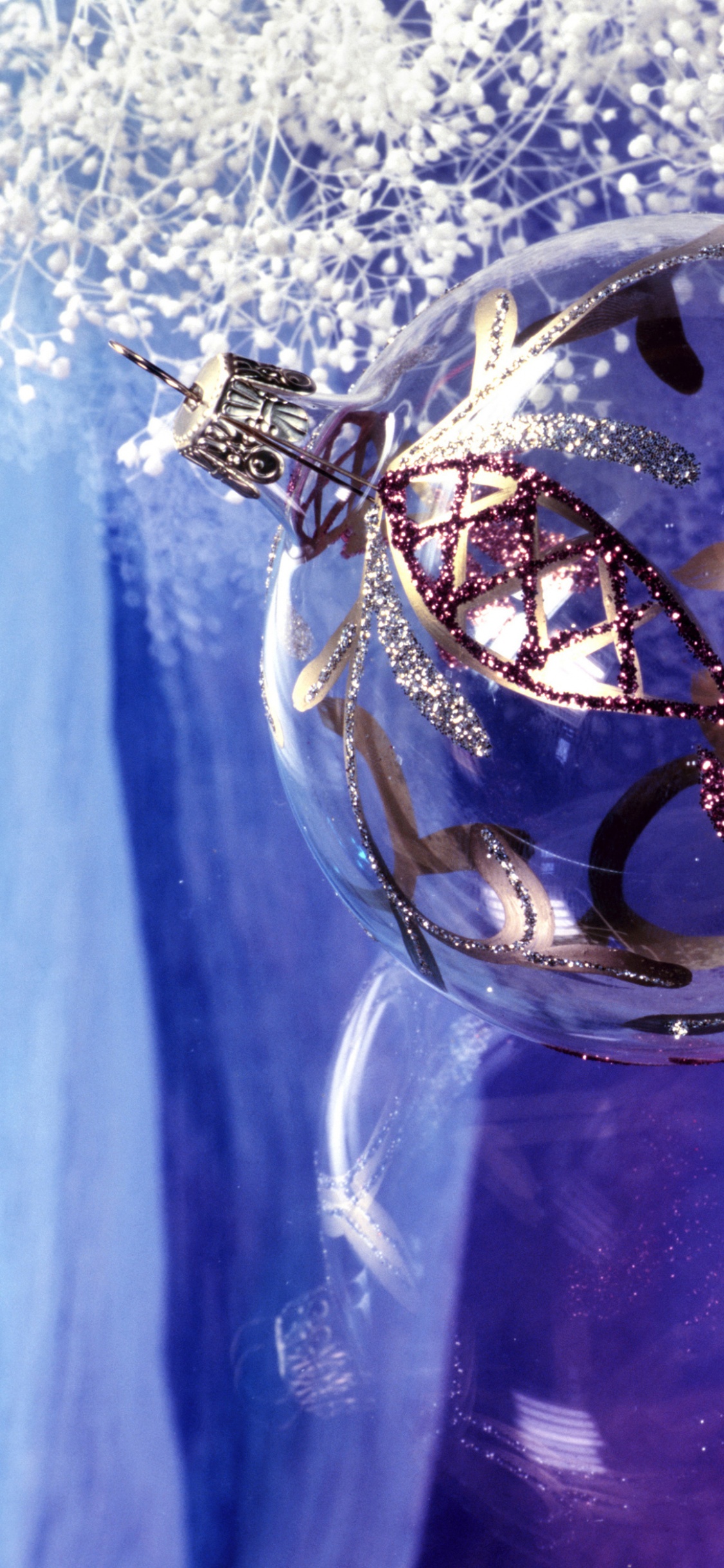 El Día De Navidad, Agua, Azul, Morado, Violeta. Wallpaper in 1125x2436 Resolution