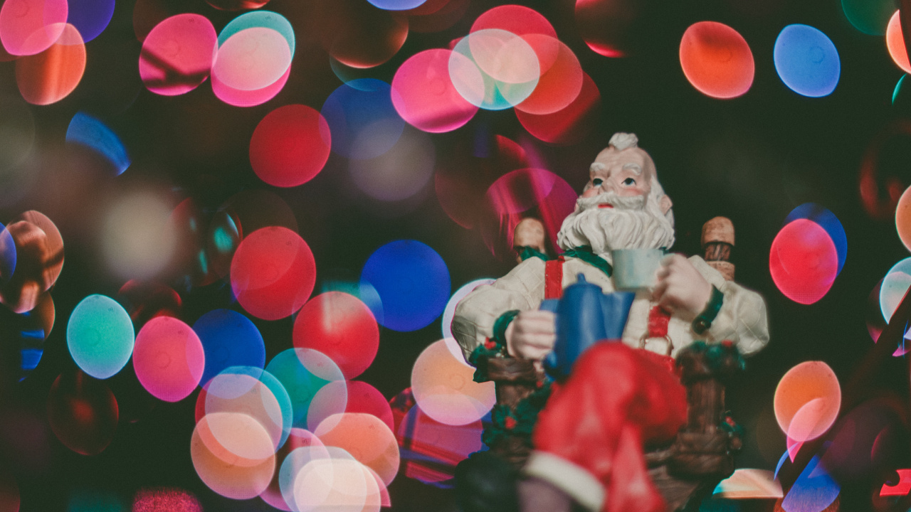 Le Jour De Noël, Santa Claus, Red, Lumière, Éclairage. Wallpaper in 1280x720 Resolution