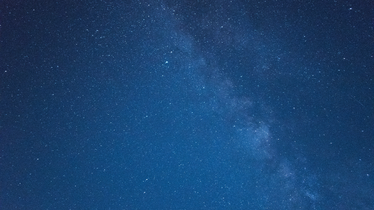 Blauer Himmel Mit Sternen Während Der Nacht. Wallpaper in 1280x720 Resolution