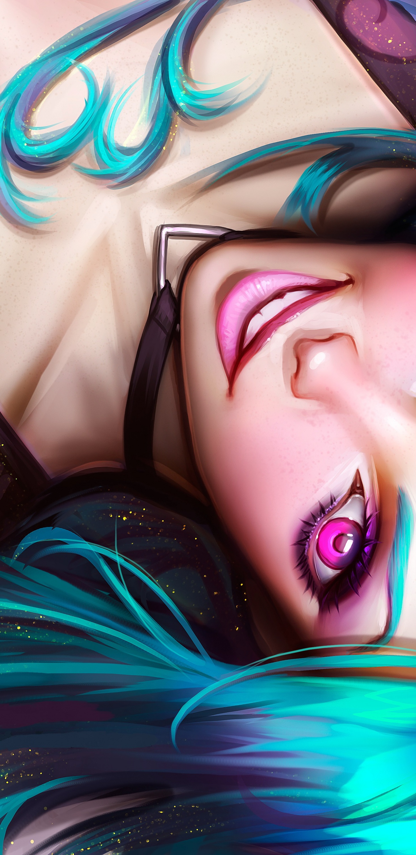 图形设计, 卡通, 扇子的艺术, 紫色的, 嘴 壁纸 1440x2960 允许