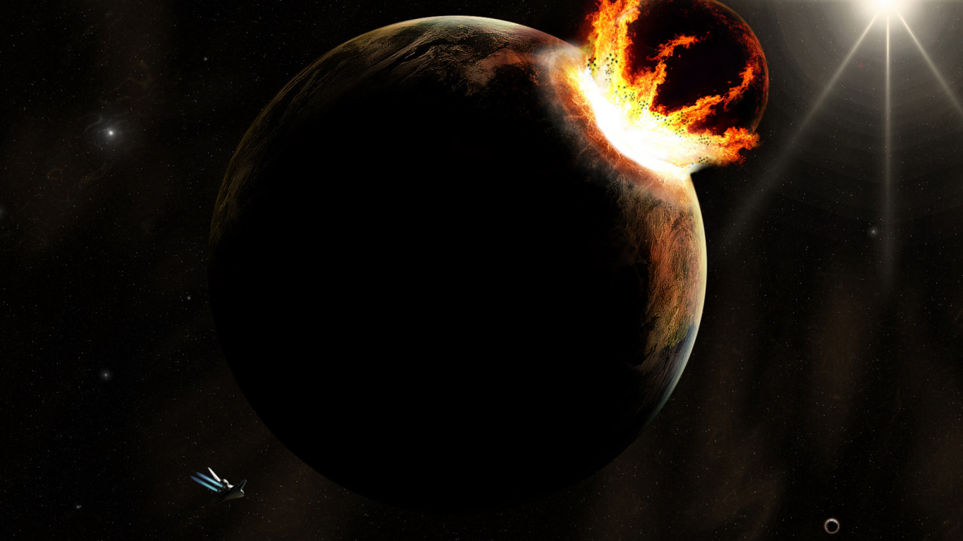 Earth, Planet, Asteroid, Astronomical Object, Exoplanet. Wallpaper in 1366x768 Resolution