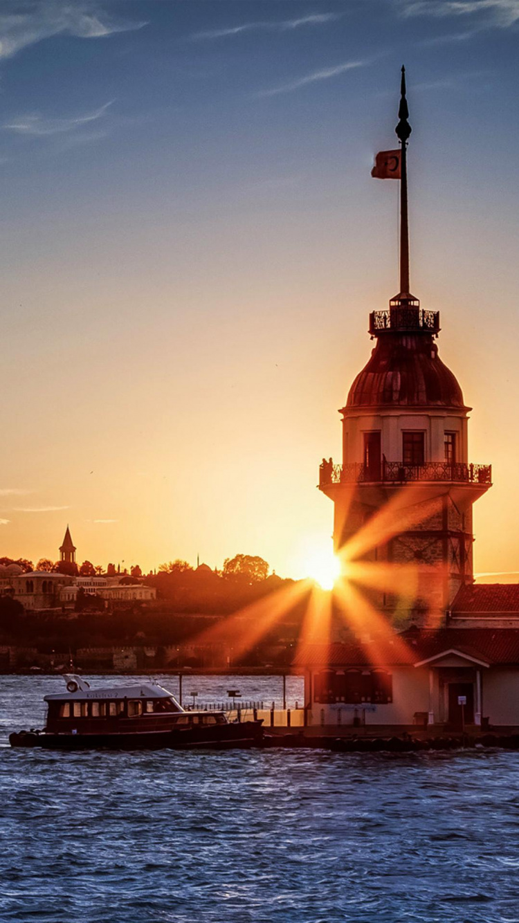 Coolpad, Coolpad Mega 2.5D, Maidens Tower, Hagia Sophia, Galata Tower. Wallpaper in 750x1334 Resolution