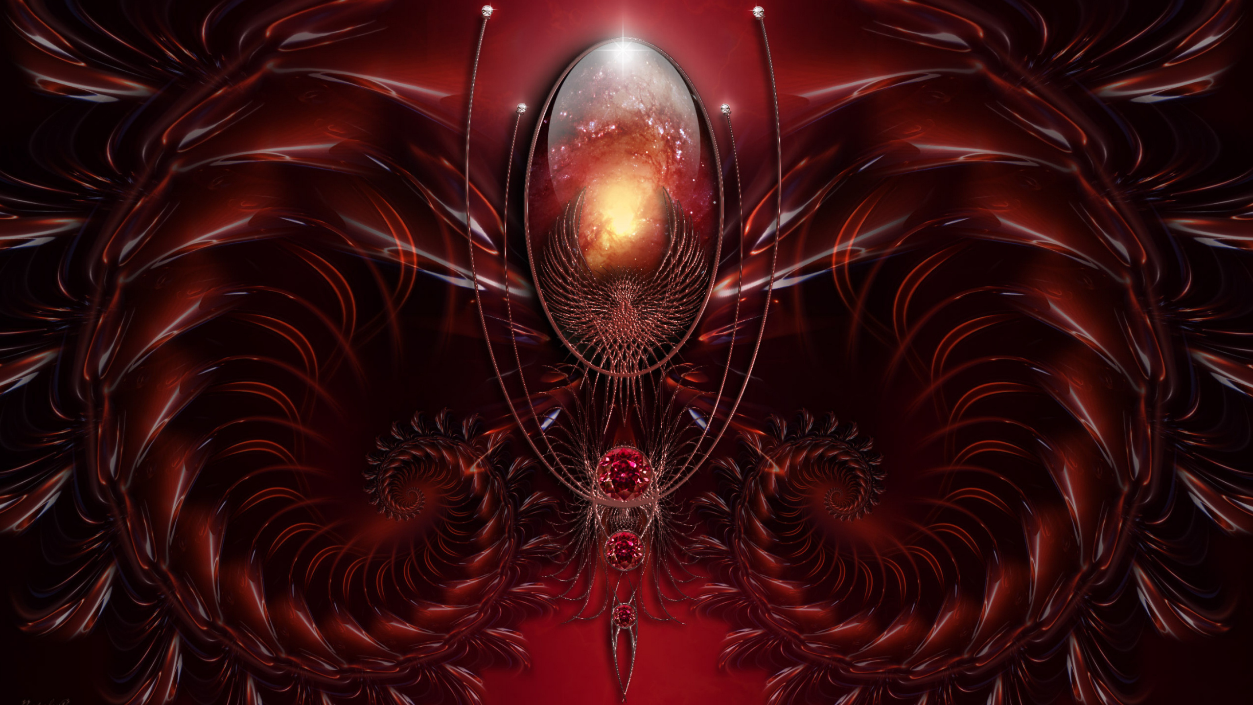 Art Fractal, Art, Insecte, Purple, Pink. Wallpaper in 2560x1440 Resolution