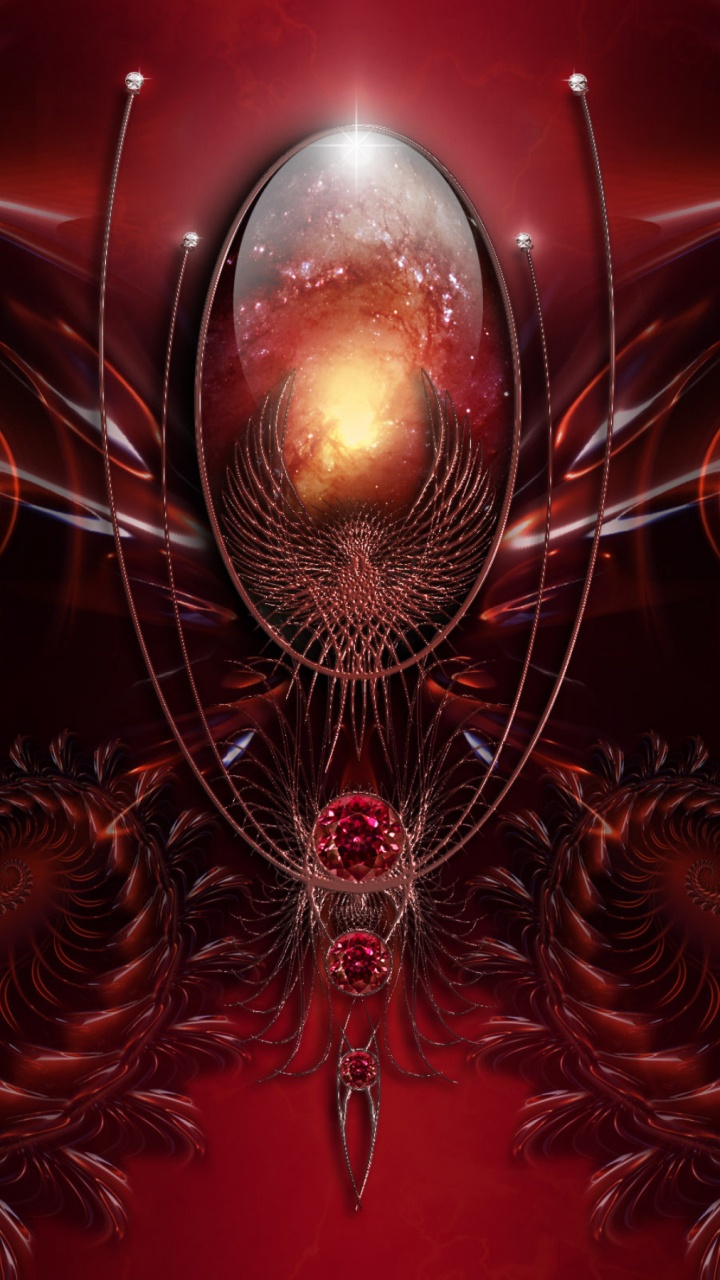 Arte Fractal, Arte, Insecto, Morado, Rosa. Wallpaper in 720x1280 Resolution