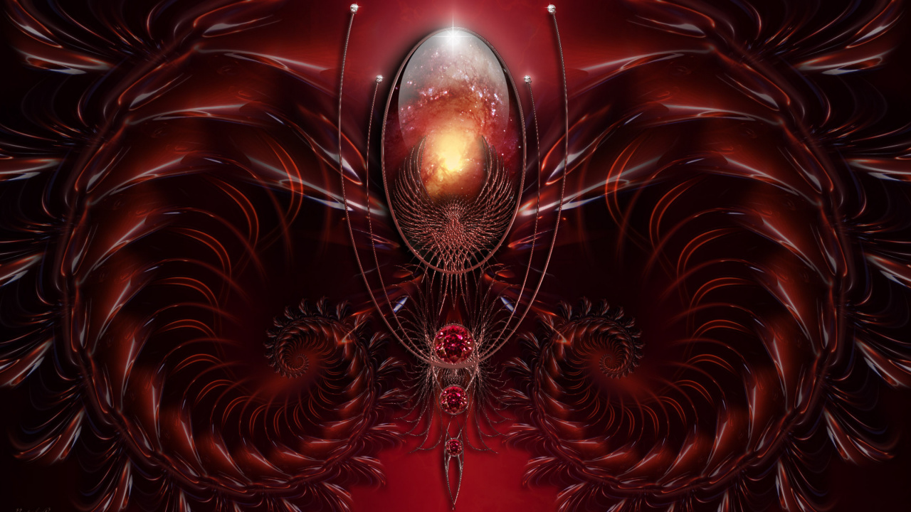 Fractal Art, Art, Insect, Purple, Pink. Wallpaper in 1280x720 Resolution