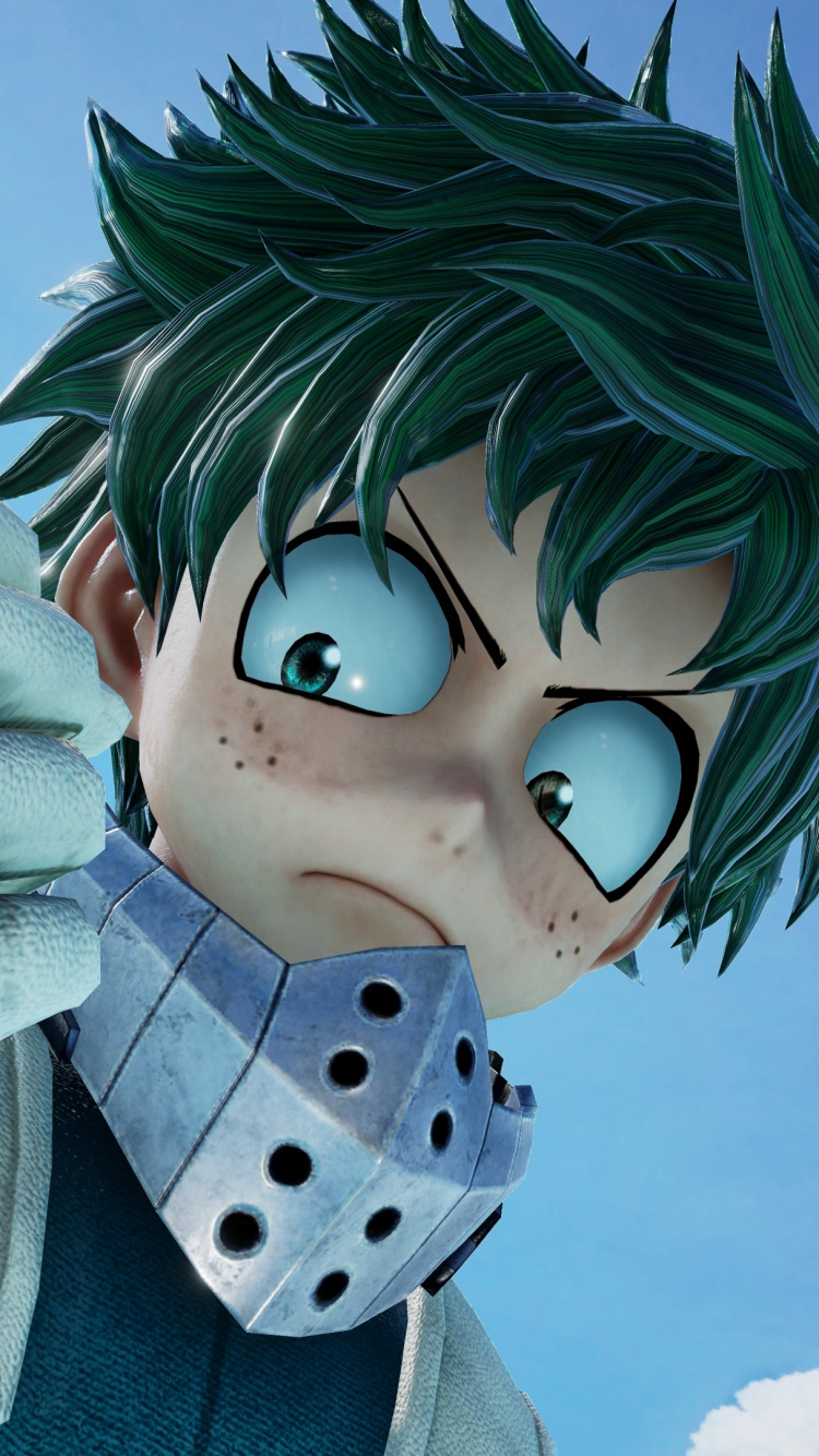 Fuerza de Salto, Izuku Midoriya, Bandai Namco Entertainment, Mi Héroe De La Academia, Salto Semanal de Shnen. Wallpaper in 750x1334 Resolution