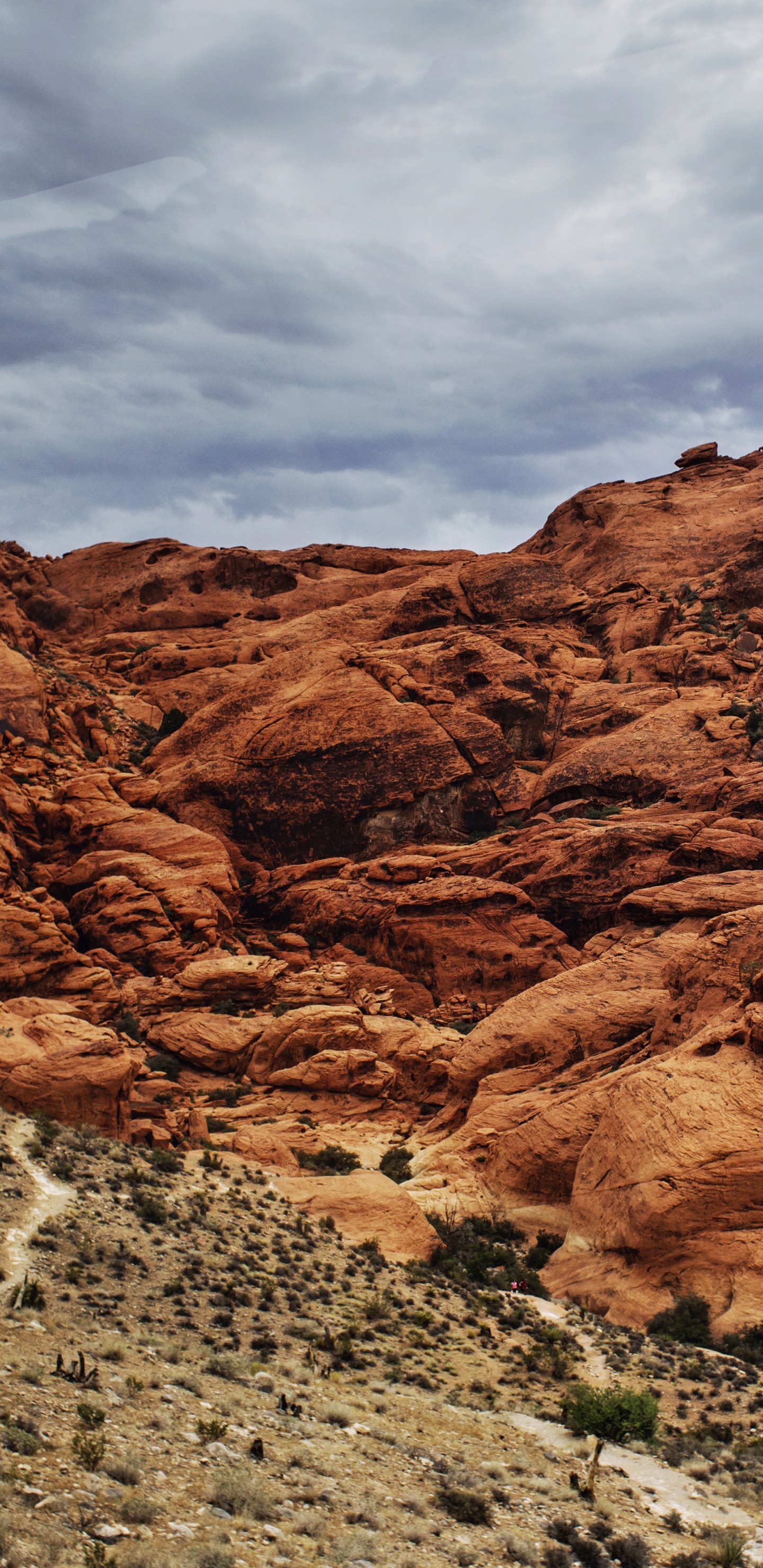 Brown Rocky Mountain Under Cloudy Sky During Daytime. Wallpaper in 1440x2960 Resolution